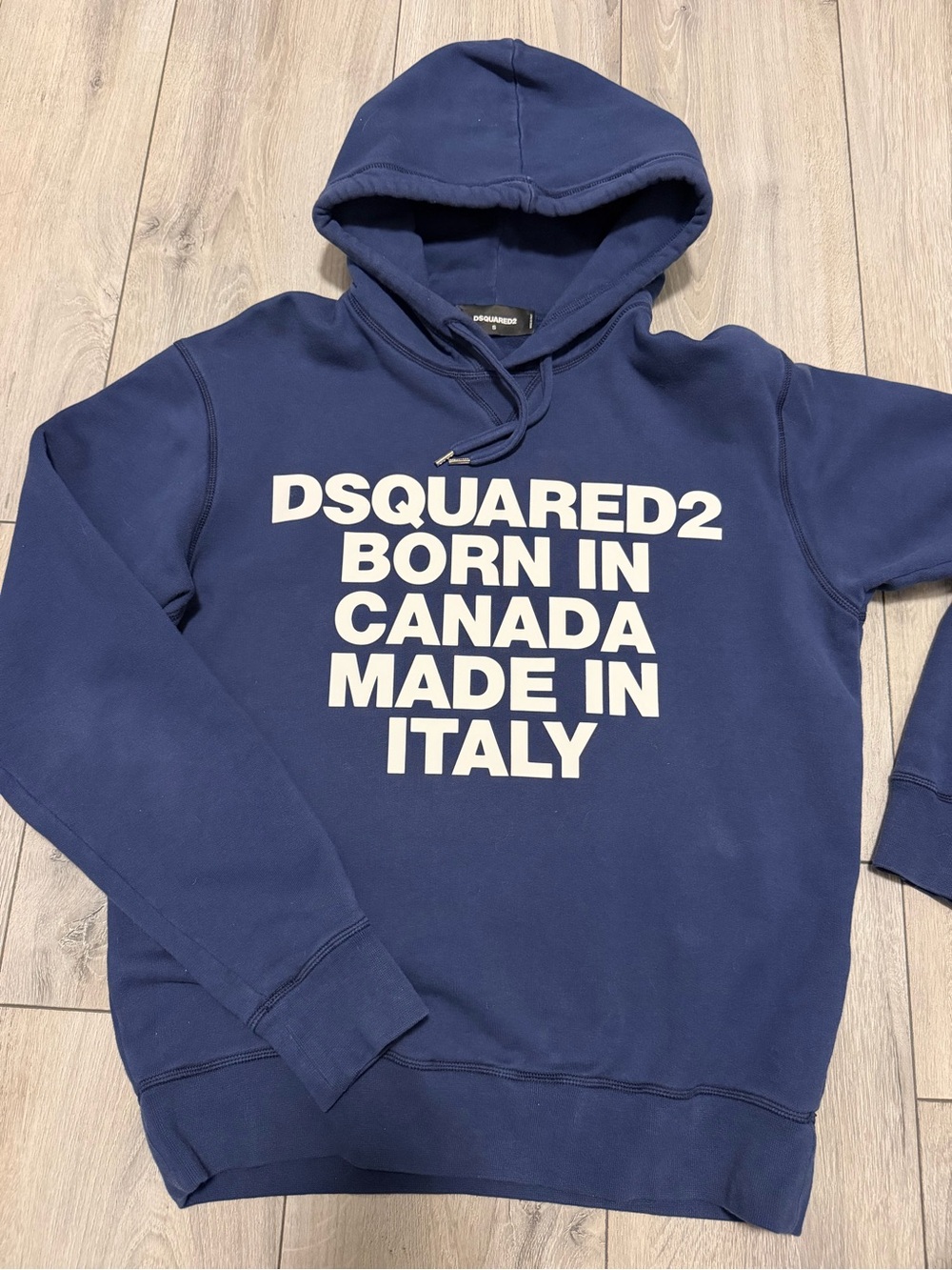 DSQUARED2 Navy Blue Logo Pullover Hoodie